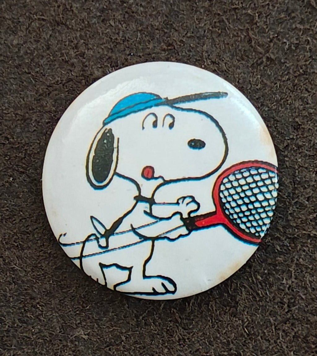 1970s/80s Snoopy World Famous Tennis Player Button
