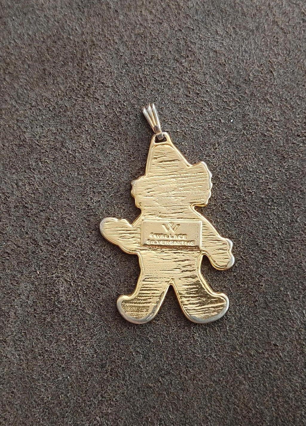 1980's Wallace Silversmiths Enamel Clown Cookie Cutter Ornament Pendant