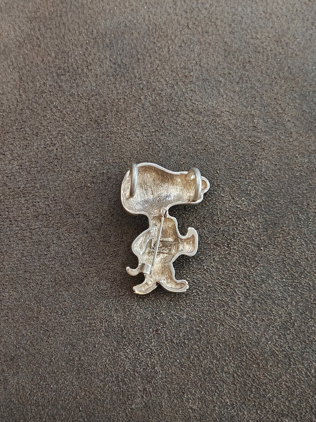 1970s Signed Best Snoopy Dual Purpose Silver Tone Pendant & Brooch Pin.