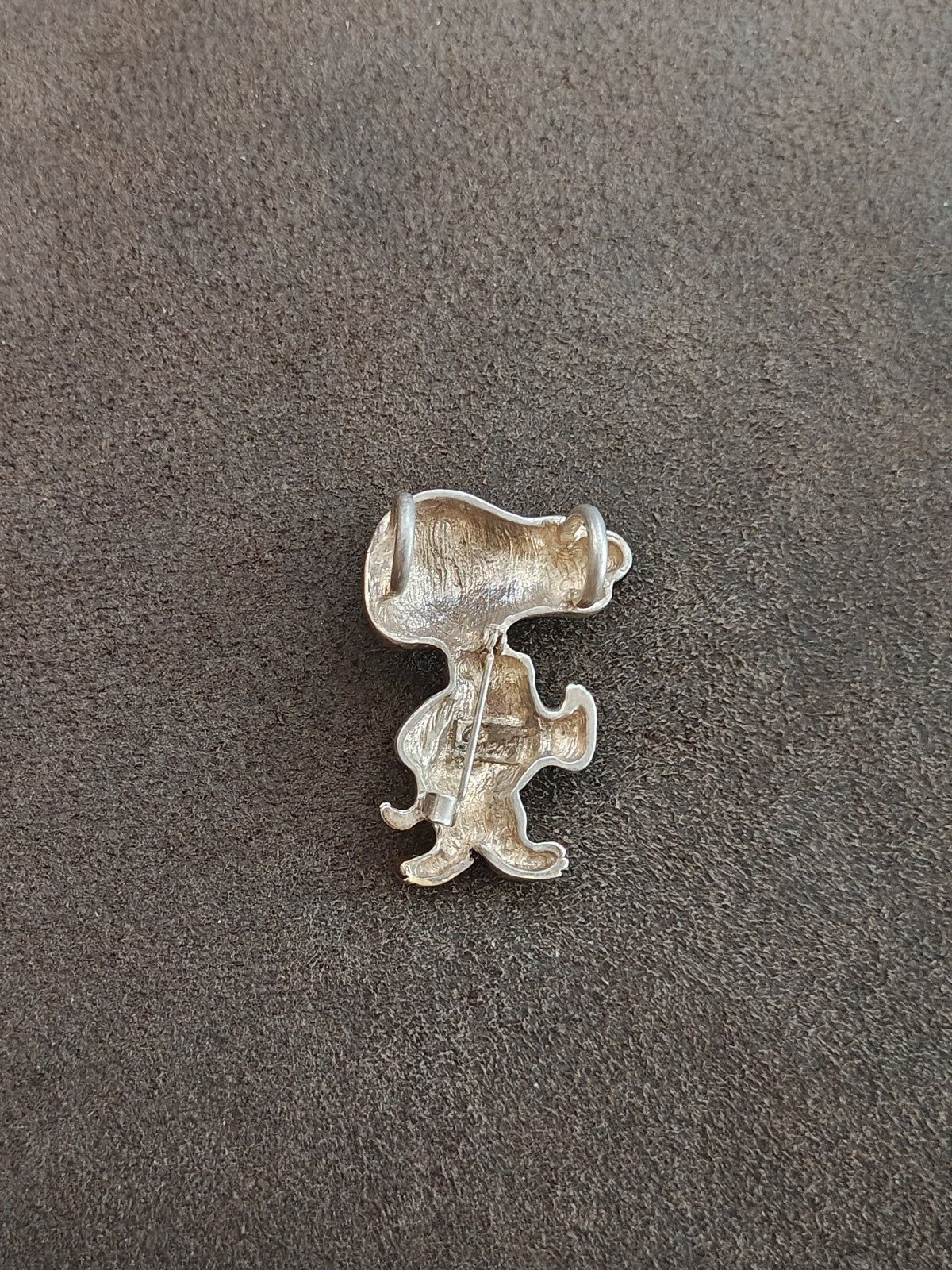 1970s Signed Best Snoopy Dual Purpose Silver Tone Pendant & Brooch Pin.