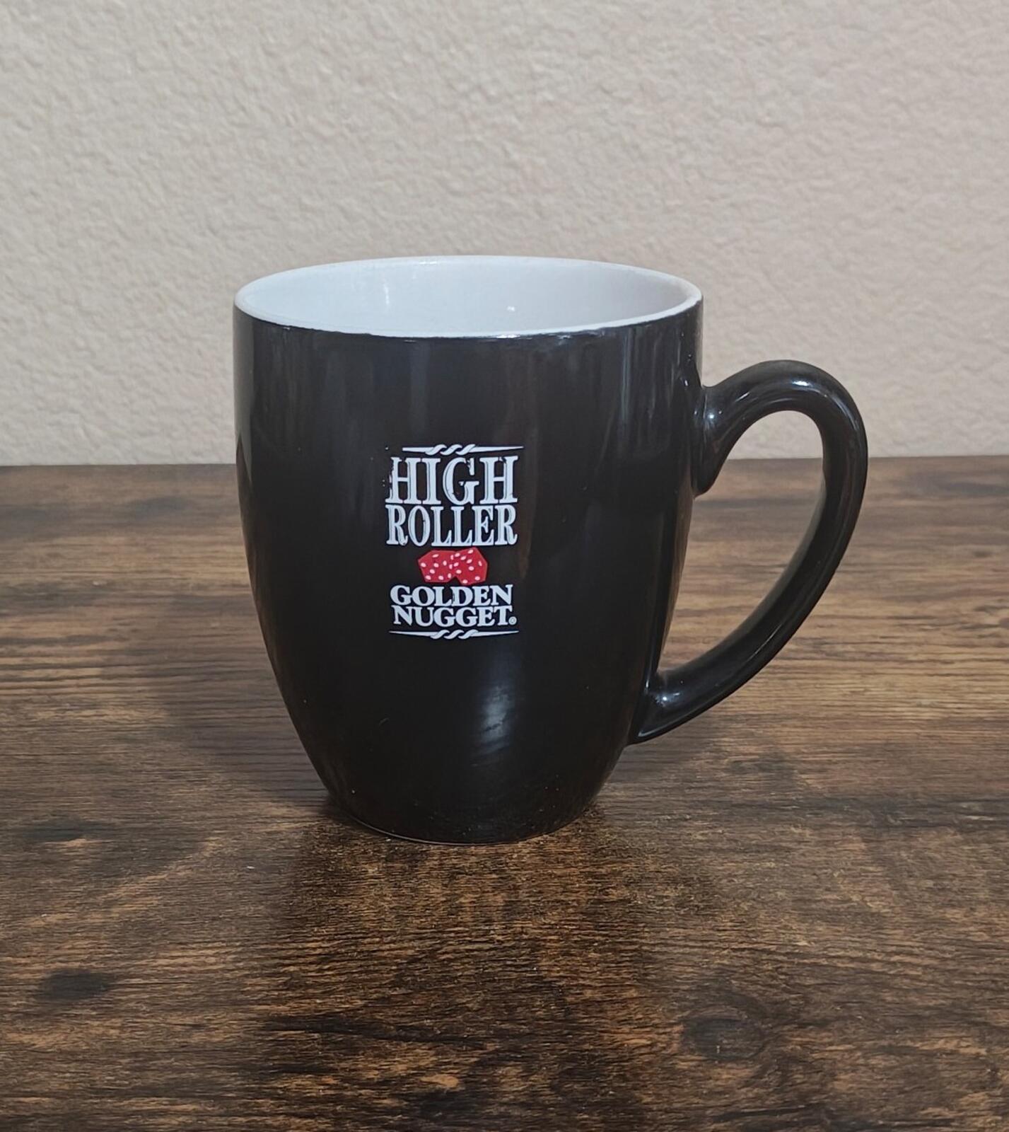 1990s Rare HTF "High Roller" Golden Nugget Casinos Black & White 14 oz Mug