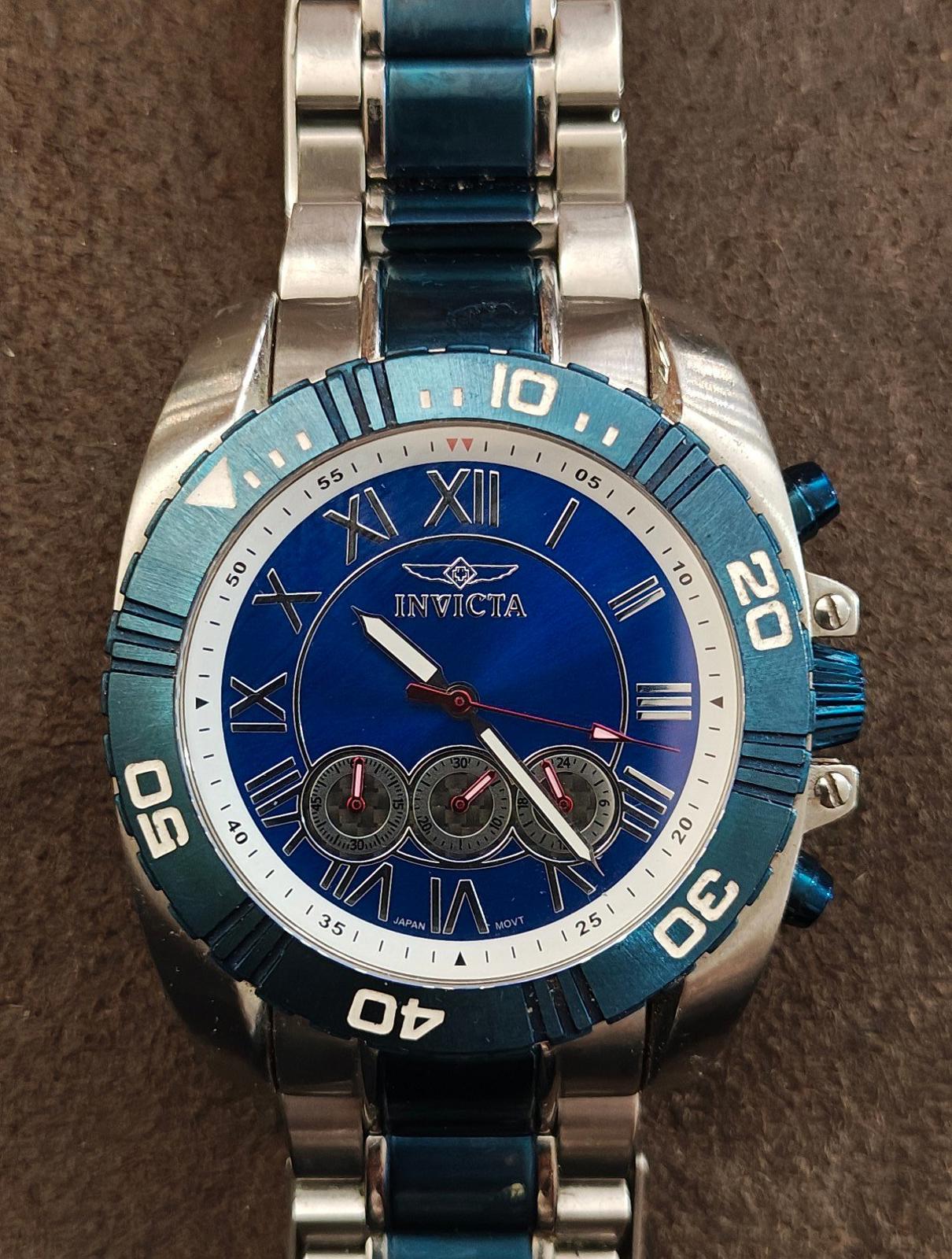 Rare Invicta S1 Rally Chronograph Mens Watch J550 Racing Caliber Movement