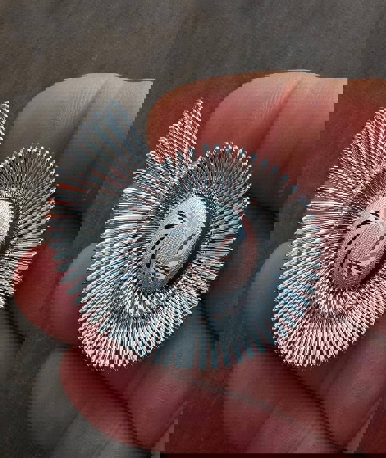 1960's Silver Tone Spiral Scarf Clip