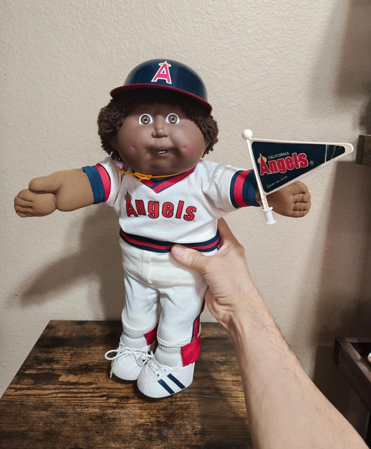 1980's Cabbage Patch Kids All Stars African American California Angels Doll