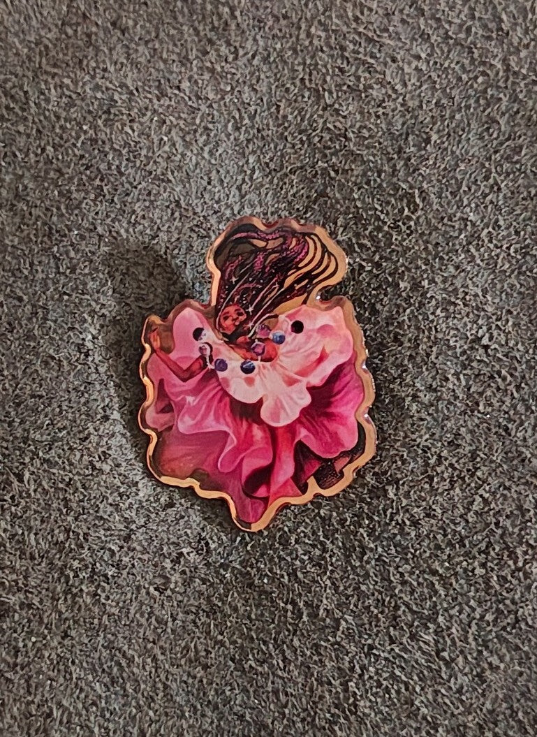 A Phoenix First Shall Burn, I Will Bring My Fire With Me Rose Gold Tone Pin