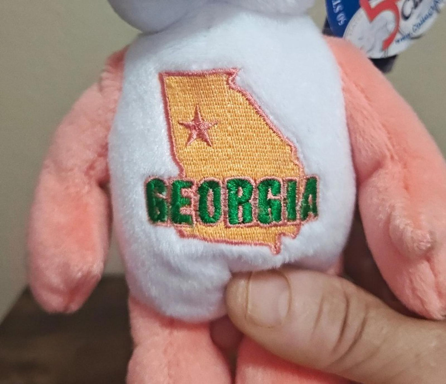 2001 Limited Treasures Georgia State Quarter Bear Collectible Plush