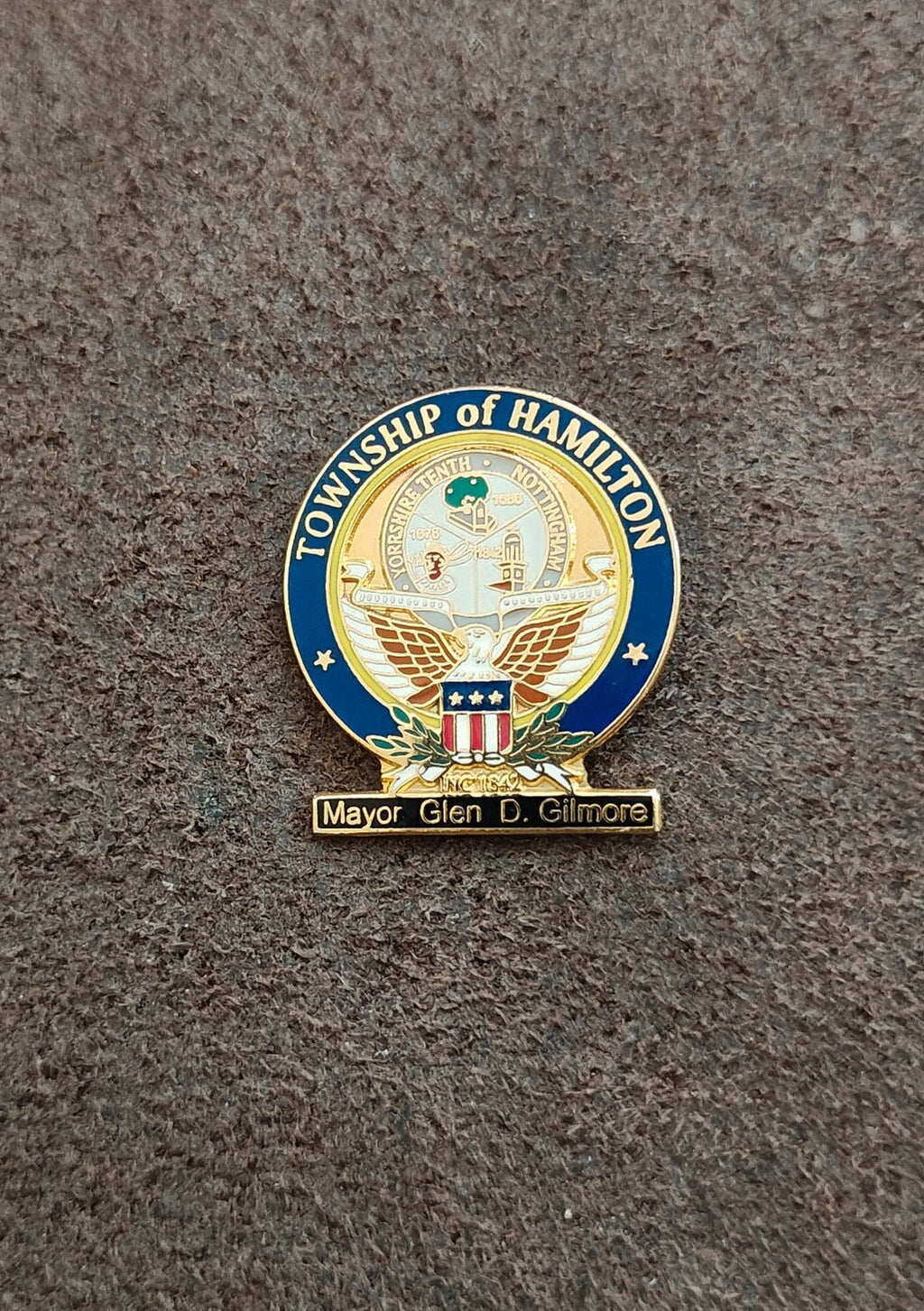 Commemorative Township Of Hamilton Gold Tone Pin