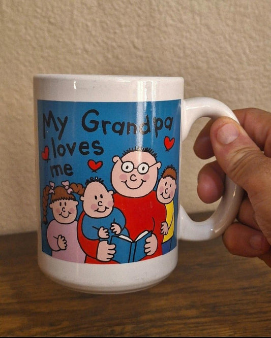I Love Grandpa My Grandpa Loves Me 16 oz Ceramic Mug