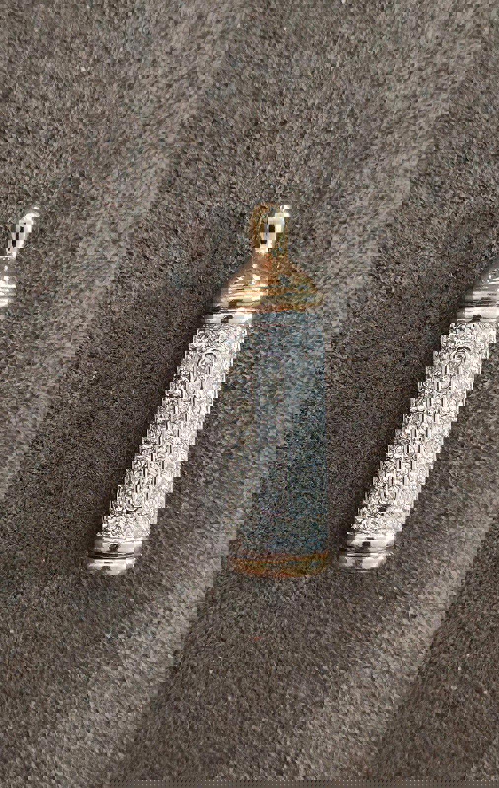 Beautiful Rare Signed Swarovski Baby Bottle Gold Tone Brooch Pin