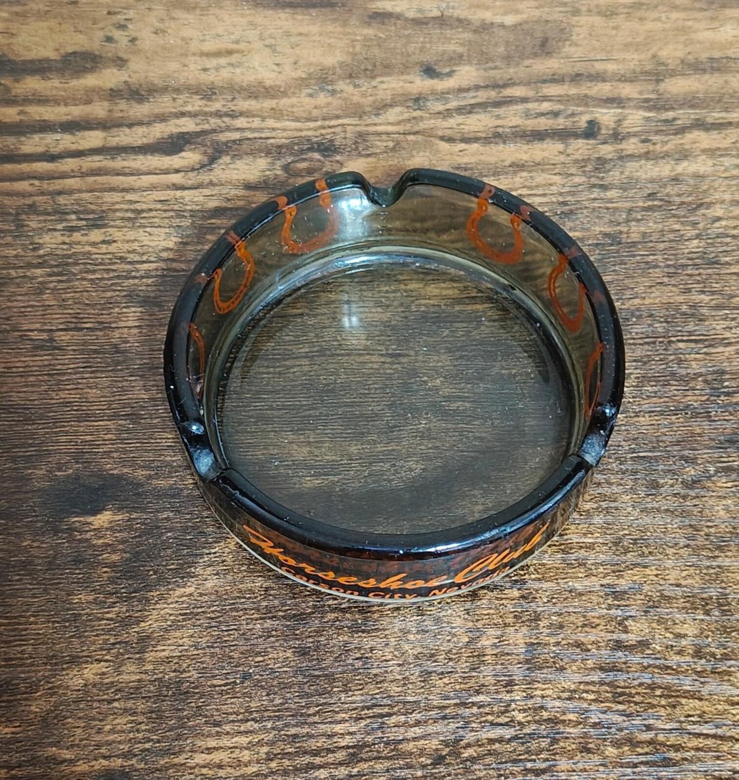 1970s Horseshoe Club Carson City Nevada Glass Ashtray