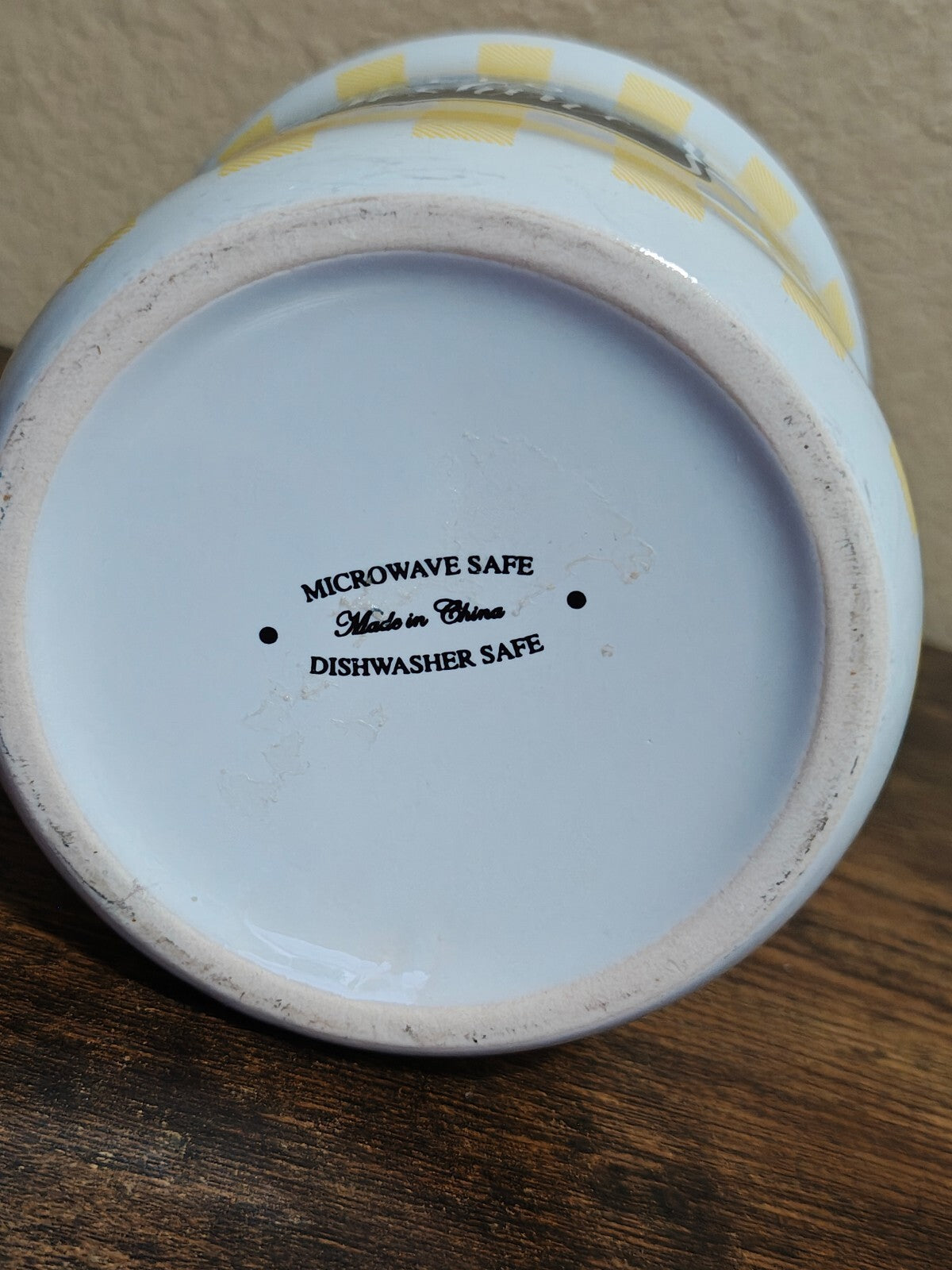 Hello Sunshine Yellow, Black & White Gingham Mug