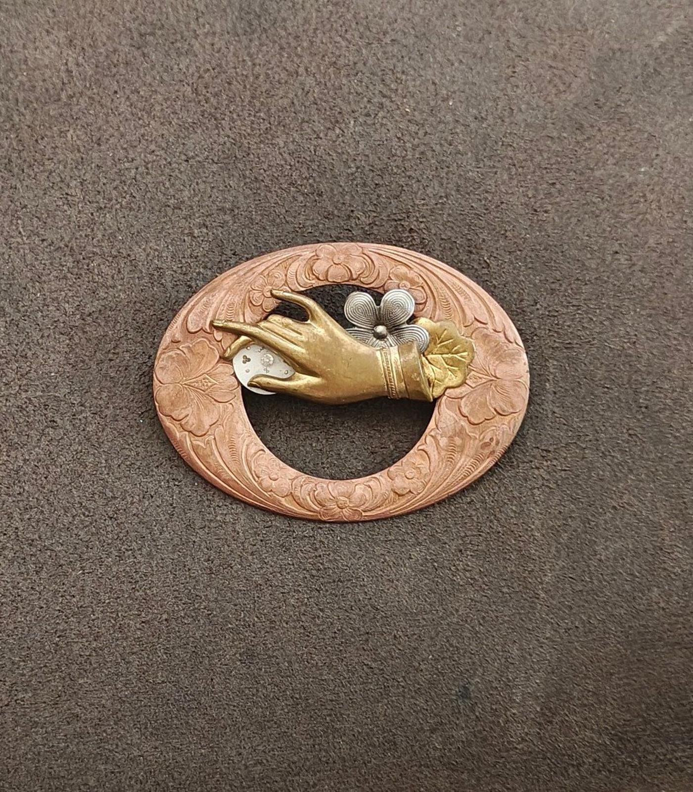 1940s/50s Steampunk Style Tricolor Brooch