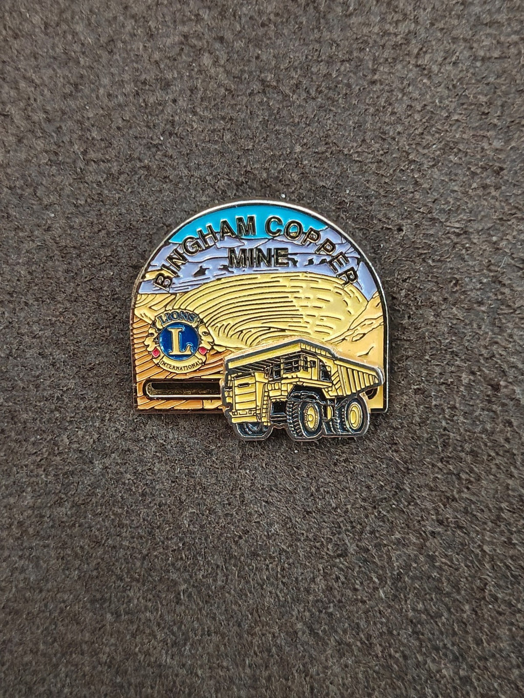 80s Bingham Copper Mine Utah Haul Truck Souvenir Pin