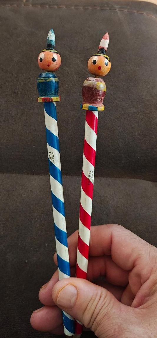60s Indian Top Pencil From Fort Lincoln State Park Mandan North Dakota