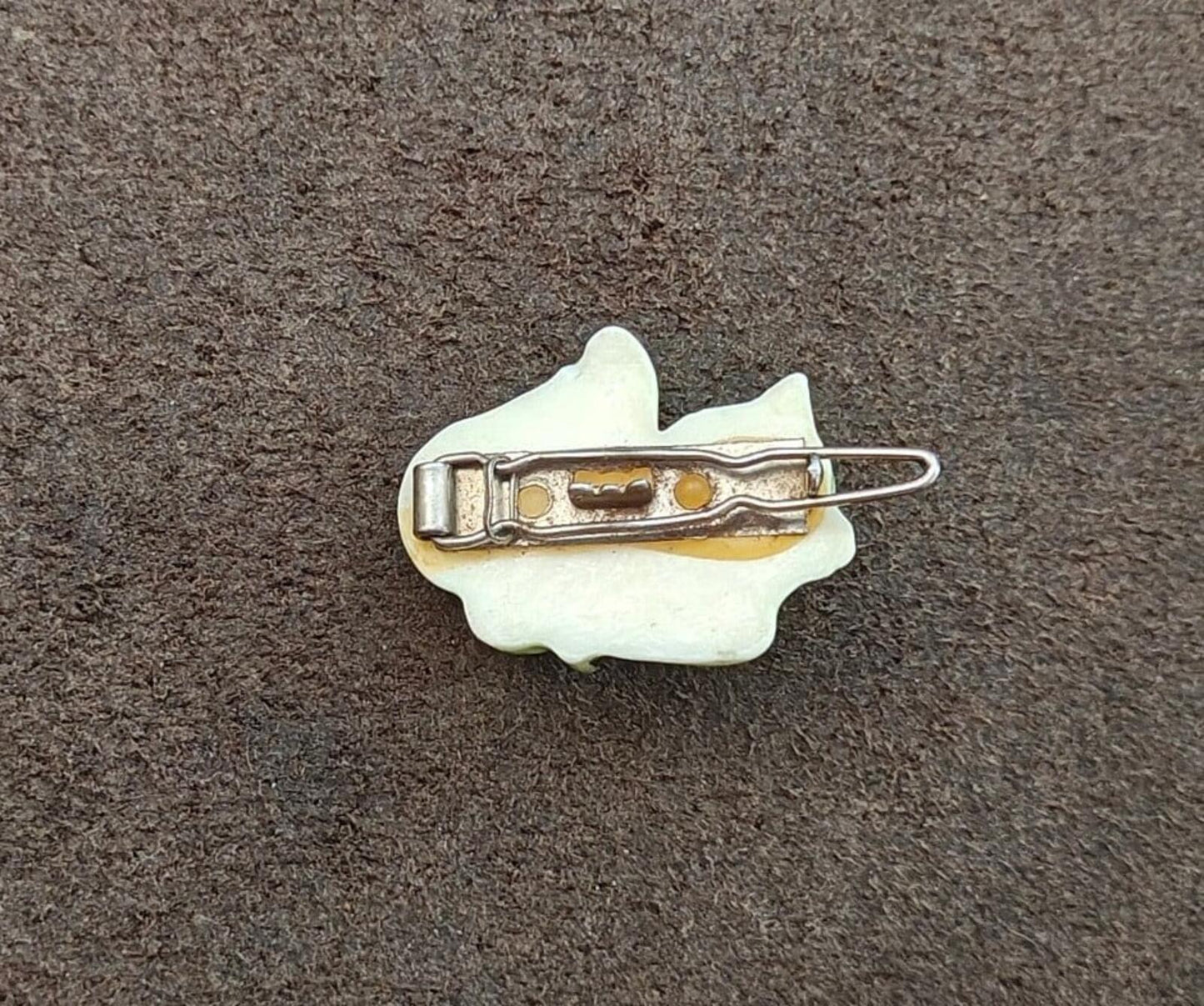 1980s Green Cat Hard Plastic Barrette In Great