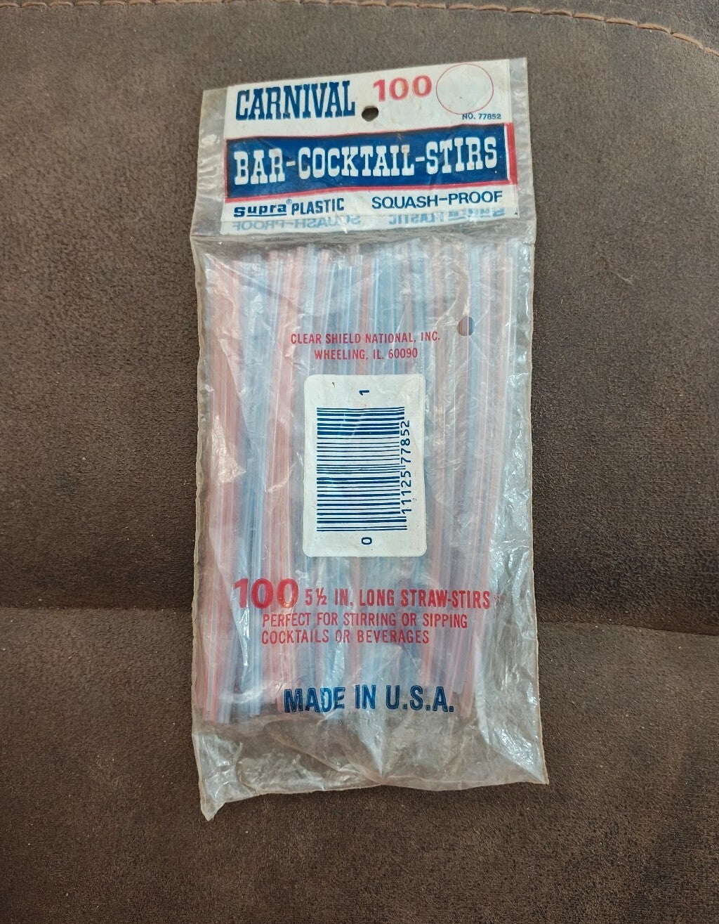 1960s/70s Carnival Brand "Supra Plastic" Bar-Cocktail-Stirs New Old Stock