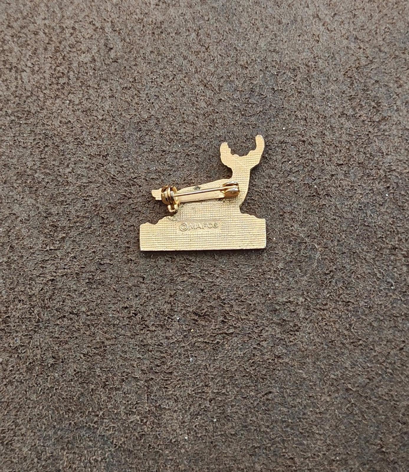 1980s Vintage Rare Monroe County W.B.A. Deer Gold Tone Enamel Pin
