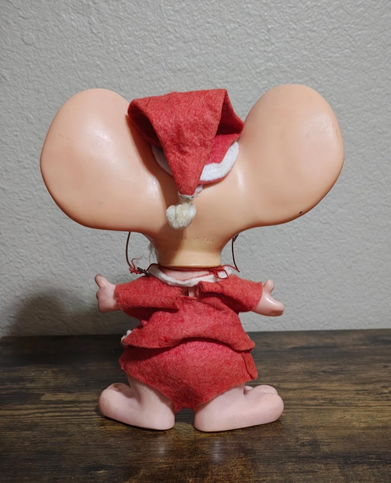 1970 Vintage Roy Des of Florida Big Ear Mouse Dressed In A Santa Claus Suit Bank