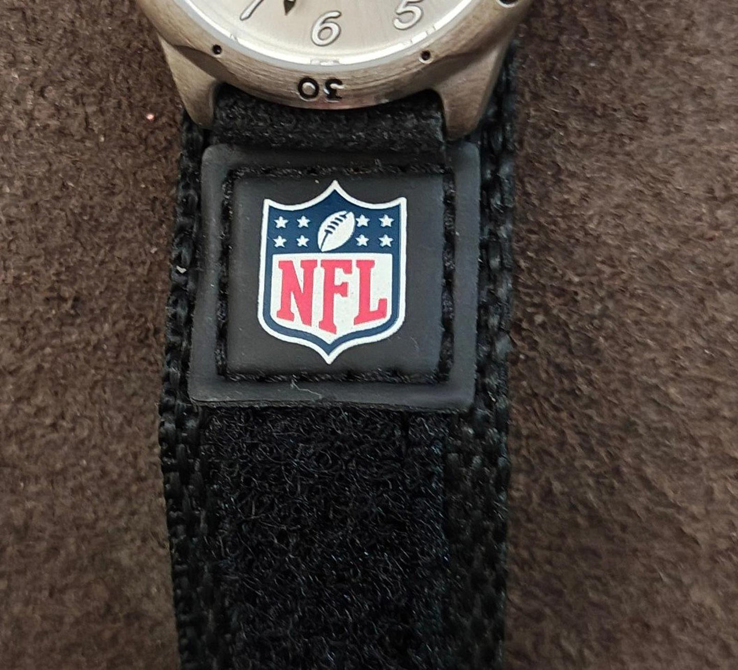 Arizona Cardinals Kids NFL Rookie Watch Black Nylon Strap Silver Dial