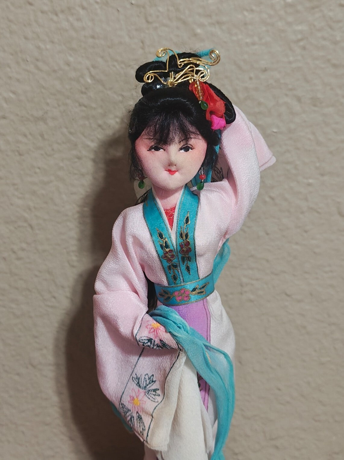 1970s Chinese Silk Costume Doll
