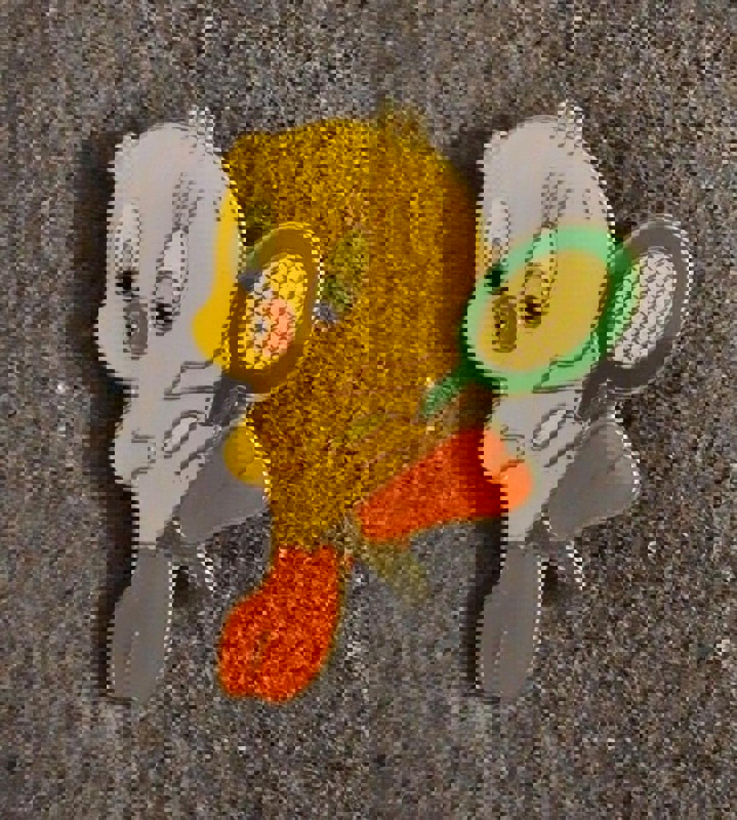 1980's Tweety Bird Playing Tennis Enamel Pin