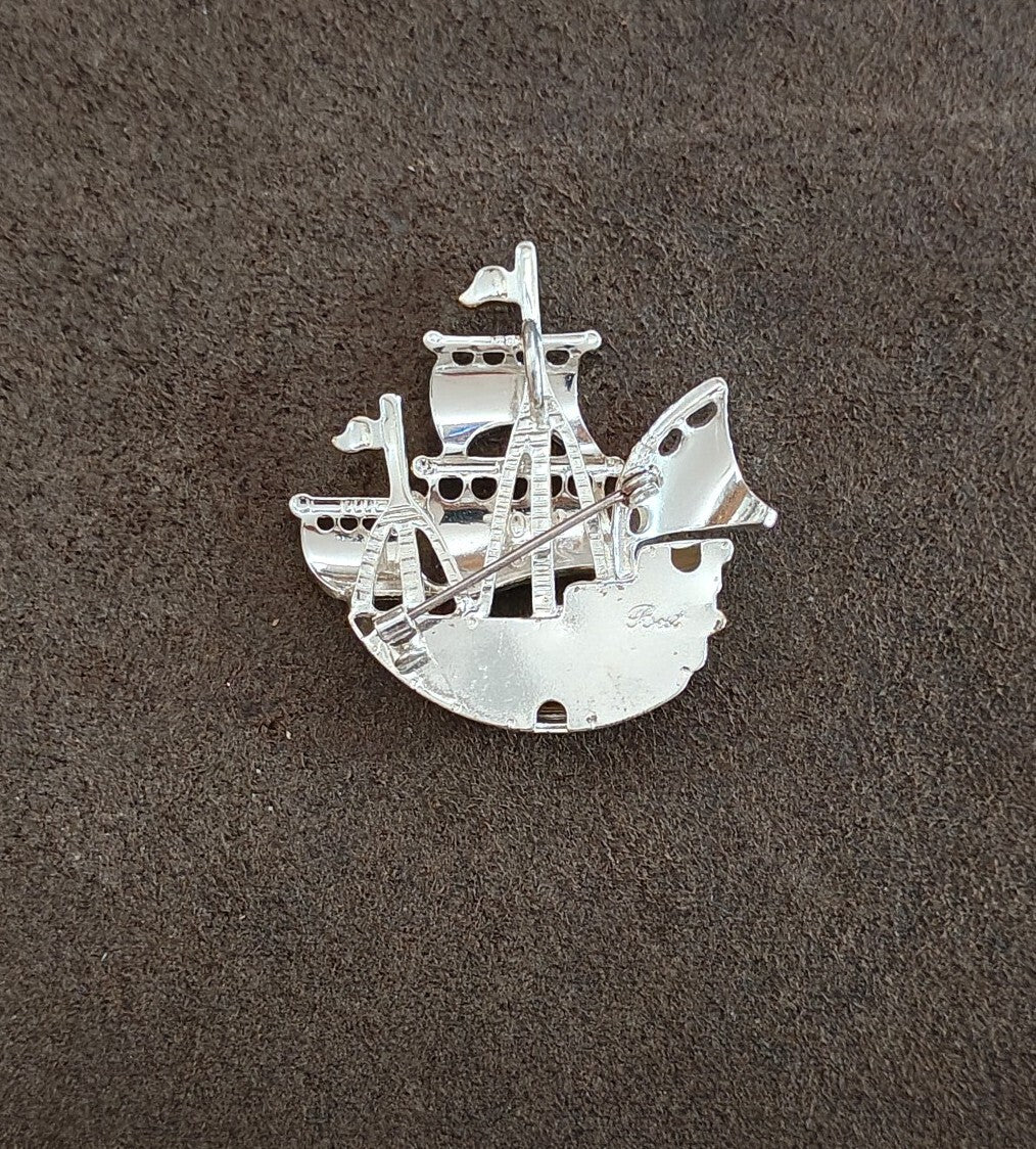Jamestown 400th Anniversary 1607-2007 Two Tone Sailing Ship Brooch Pin