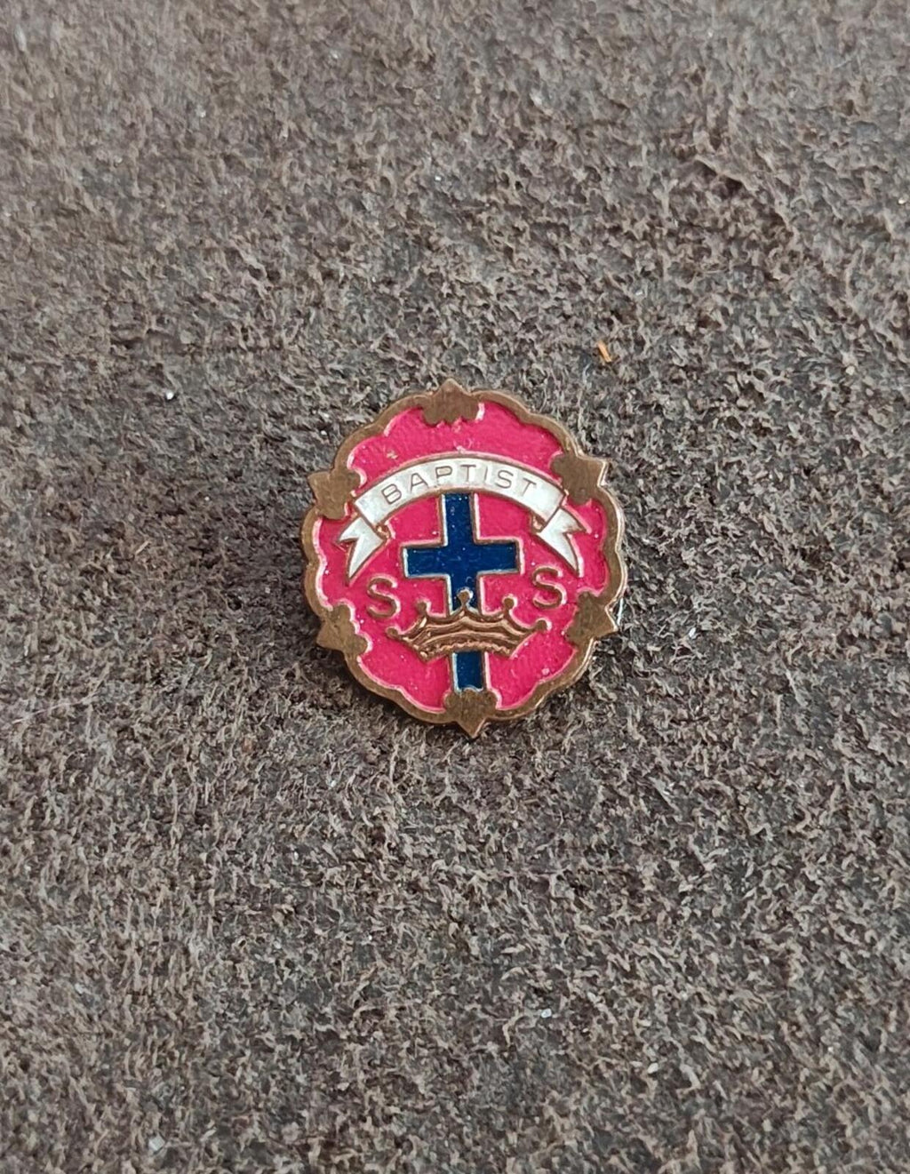 1940s/50s Baptist Sunday School Perfect Attendance Award Brass Pin