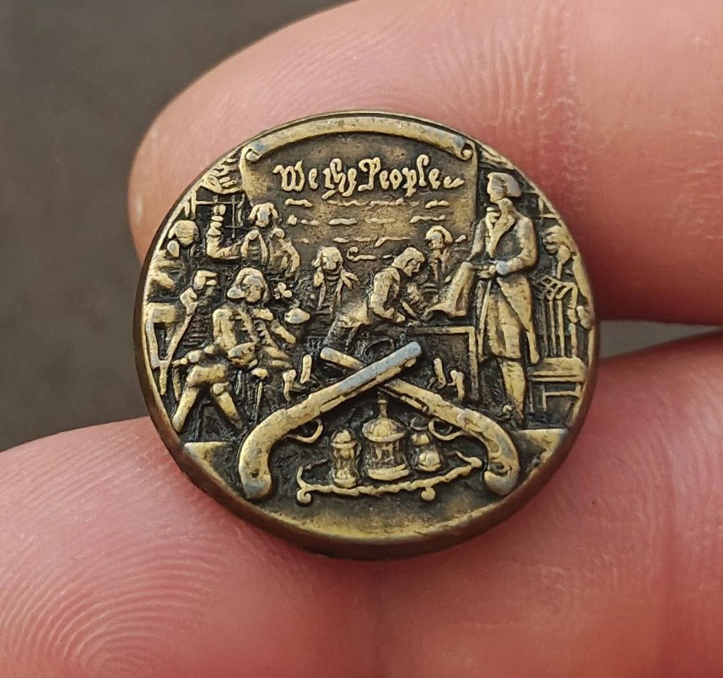 1970s/80s National Rifle Association "We The People" Constitution Signing Pin