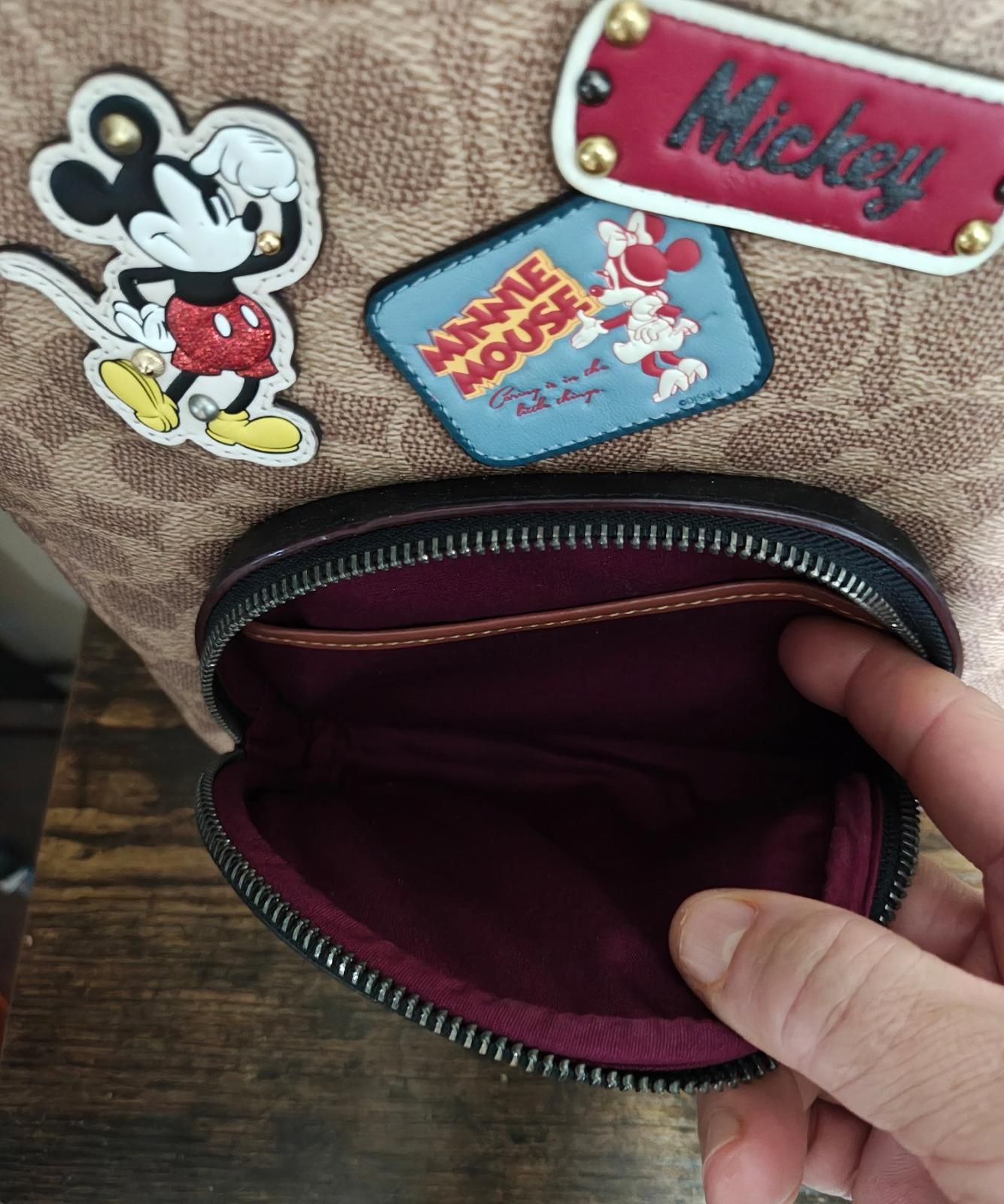 Disney X Coach Carrie Backpack 23 In Signature Canvas With Patches