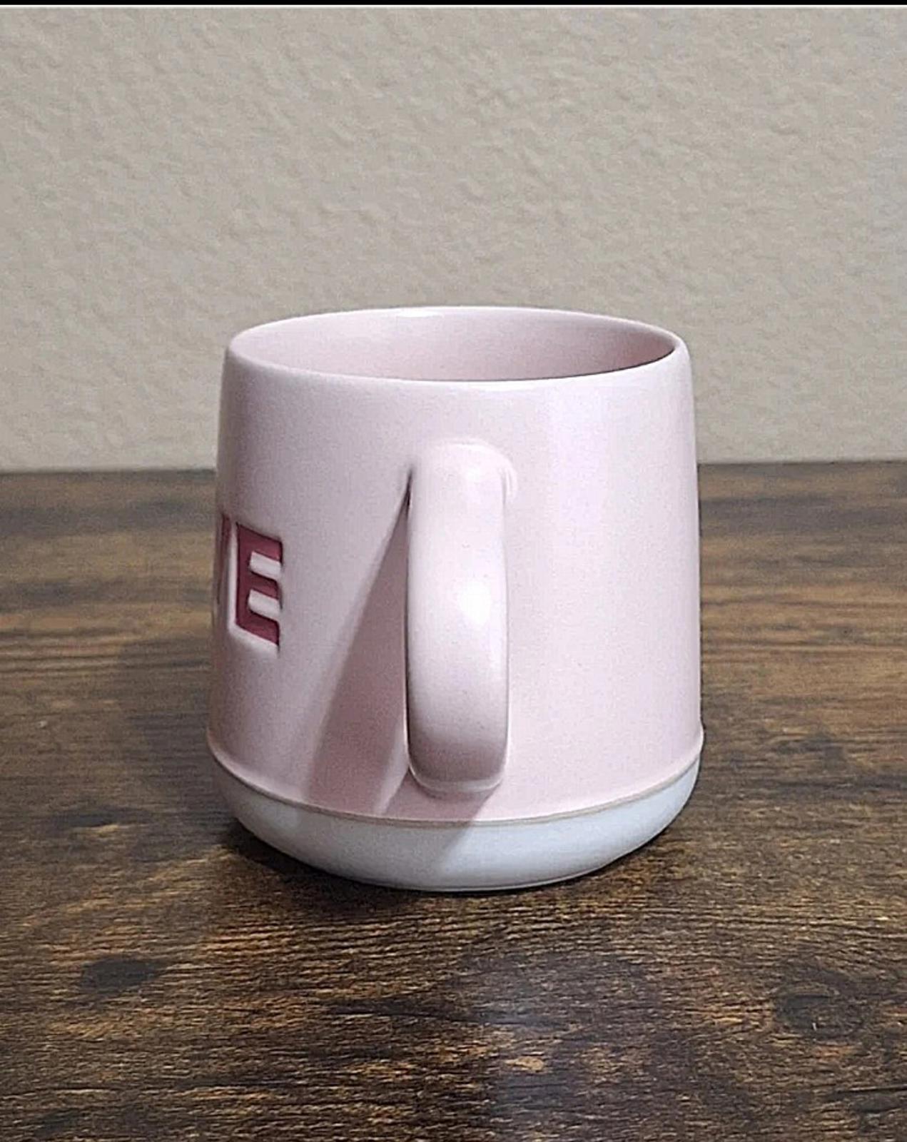 Pretty Disney Love Pink & White Stoneware Mug
