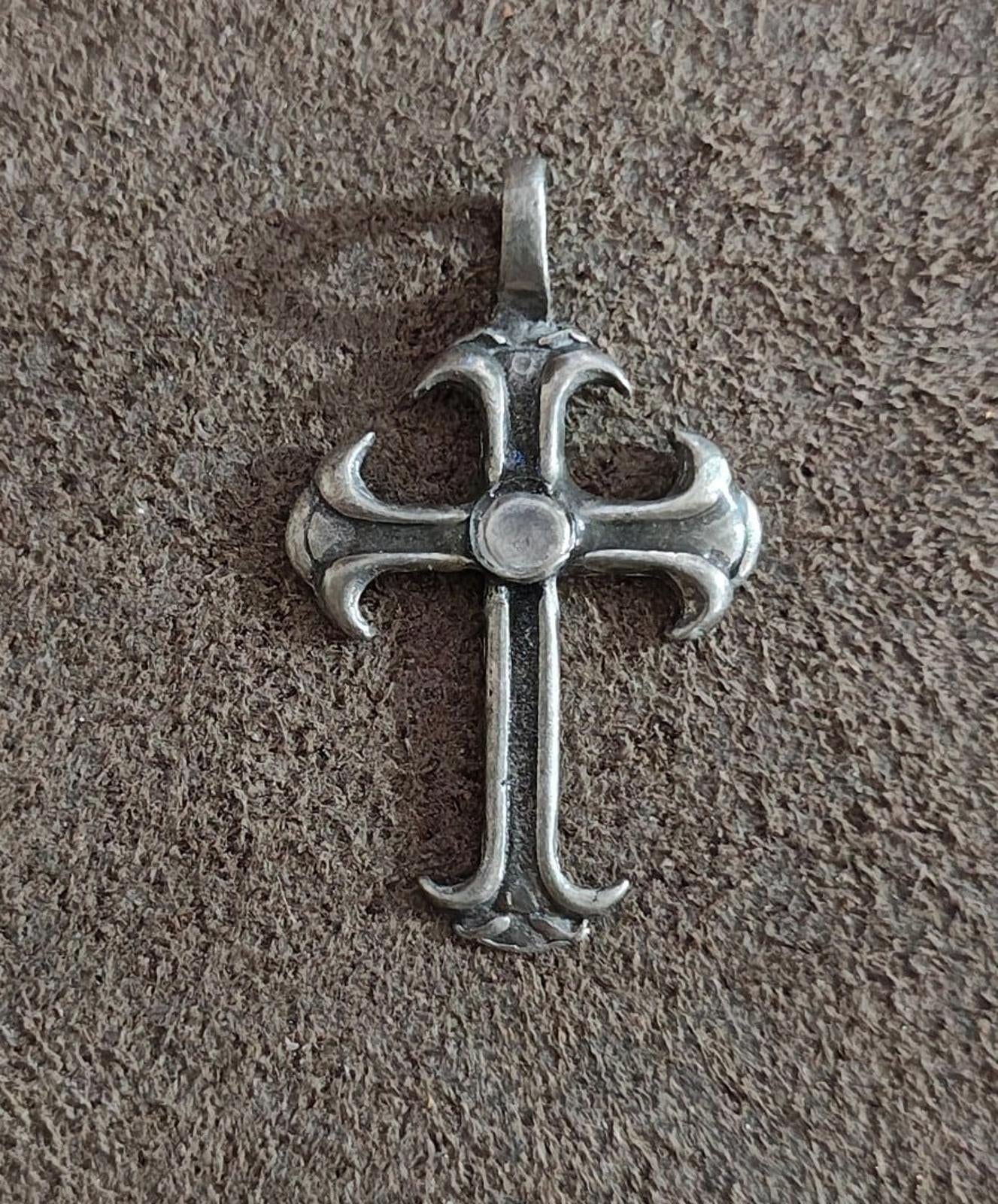 1980s Gothic Style Pewter Pendant