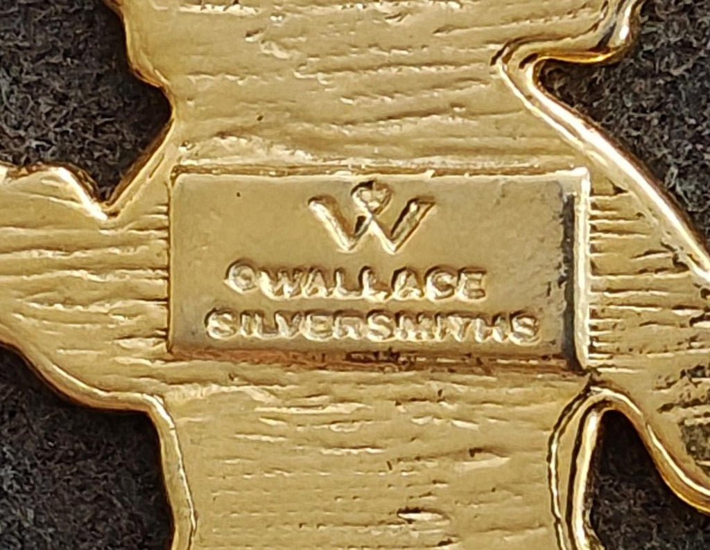 1980's Wallace Silversmiths Enamel Clown Cookie Cutter Ornament Pendant