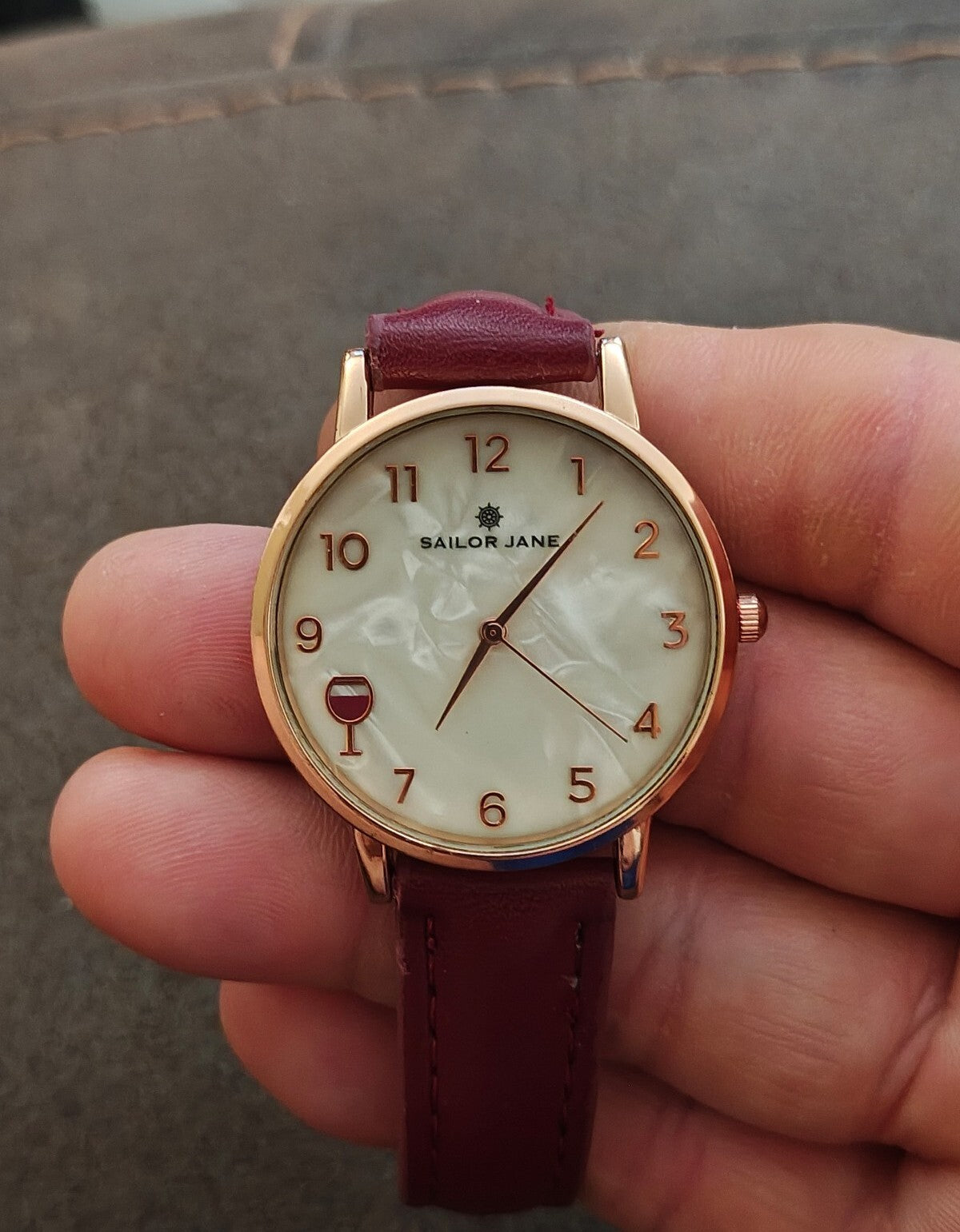 Sailor Jane Red Wine Themed Ladies Watch