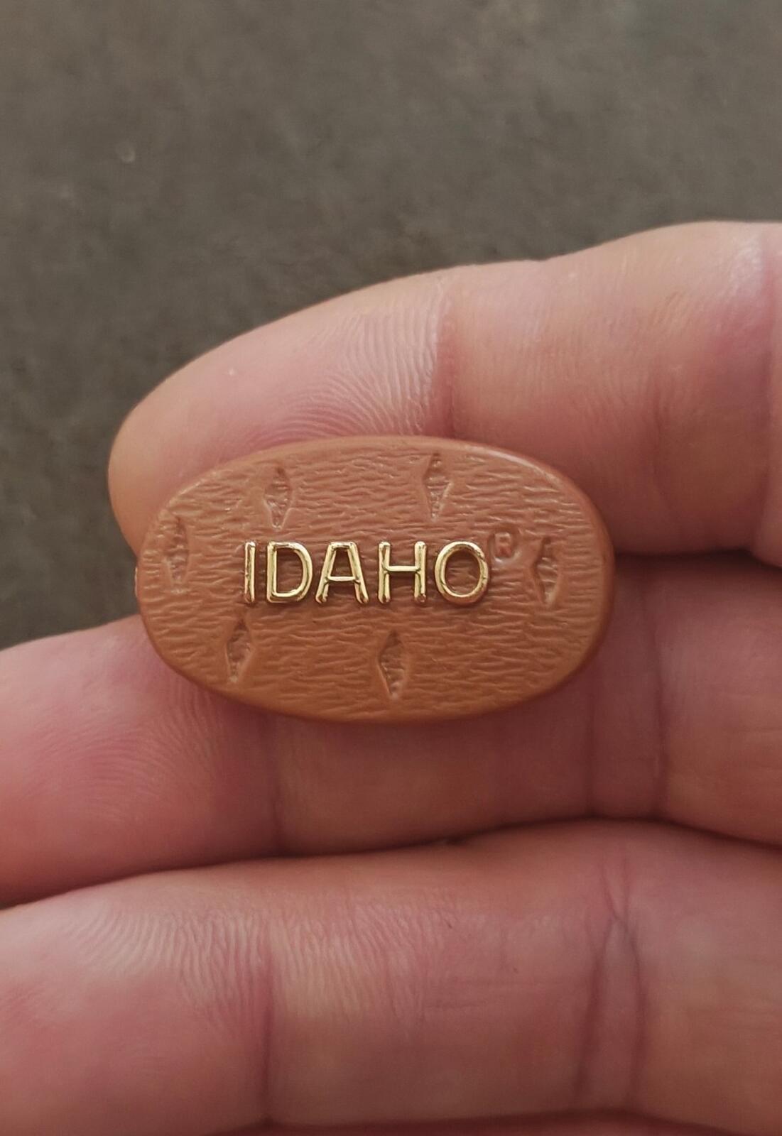 1980s Idaho State Potato Plastic Pin