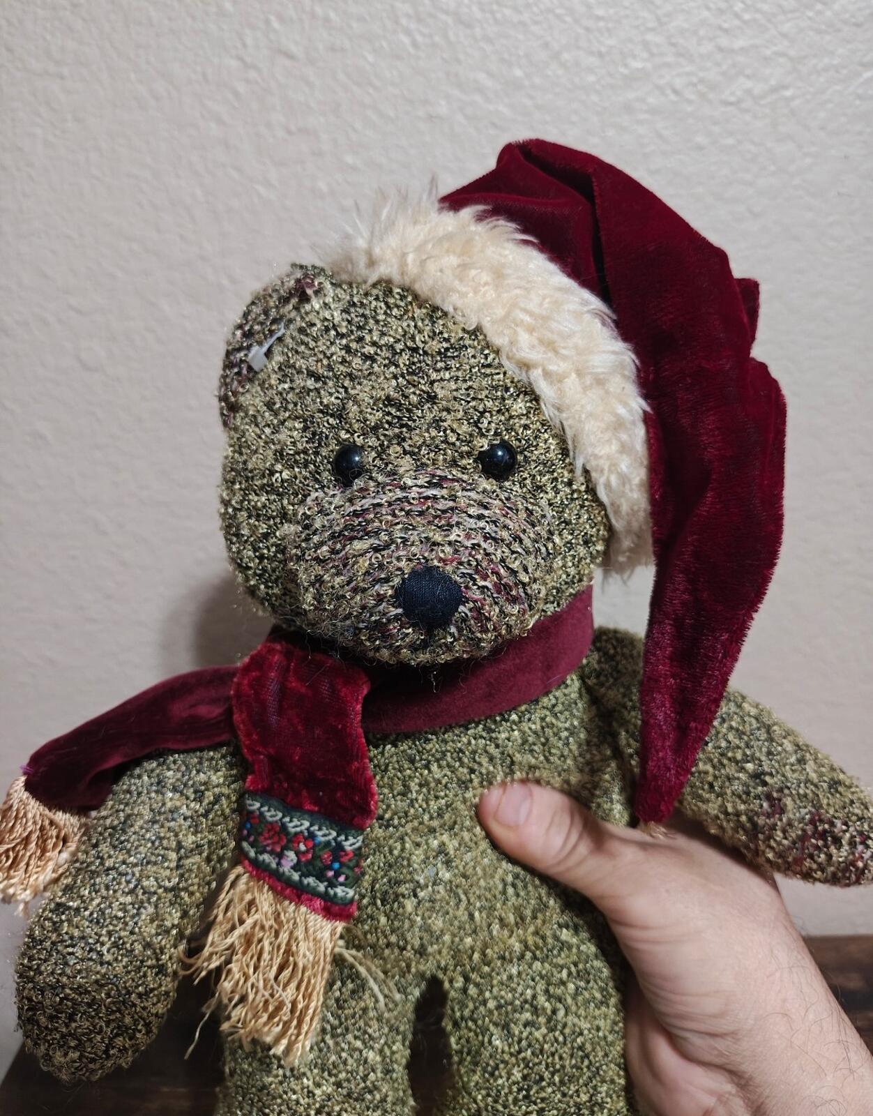1990s Russ Berrie "Shimmers" Holiday Teddy Bear Plush