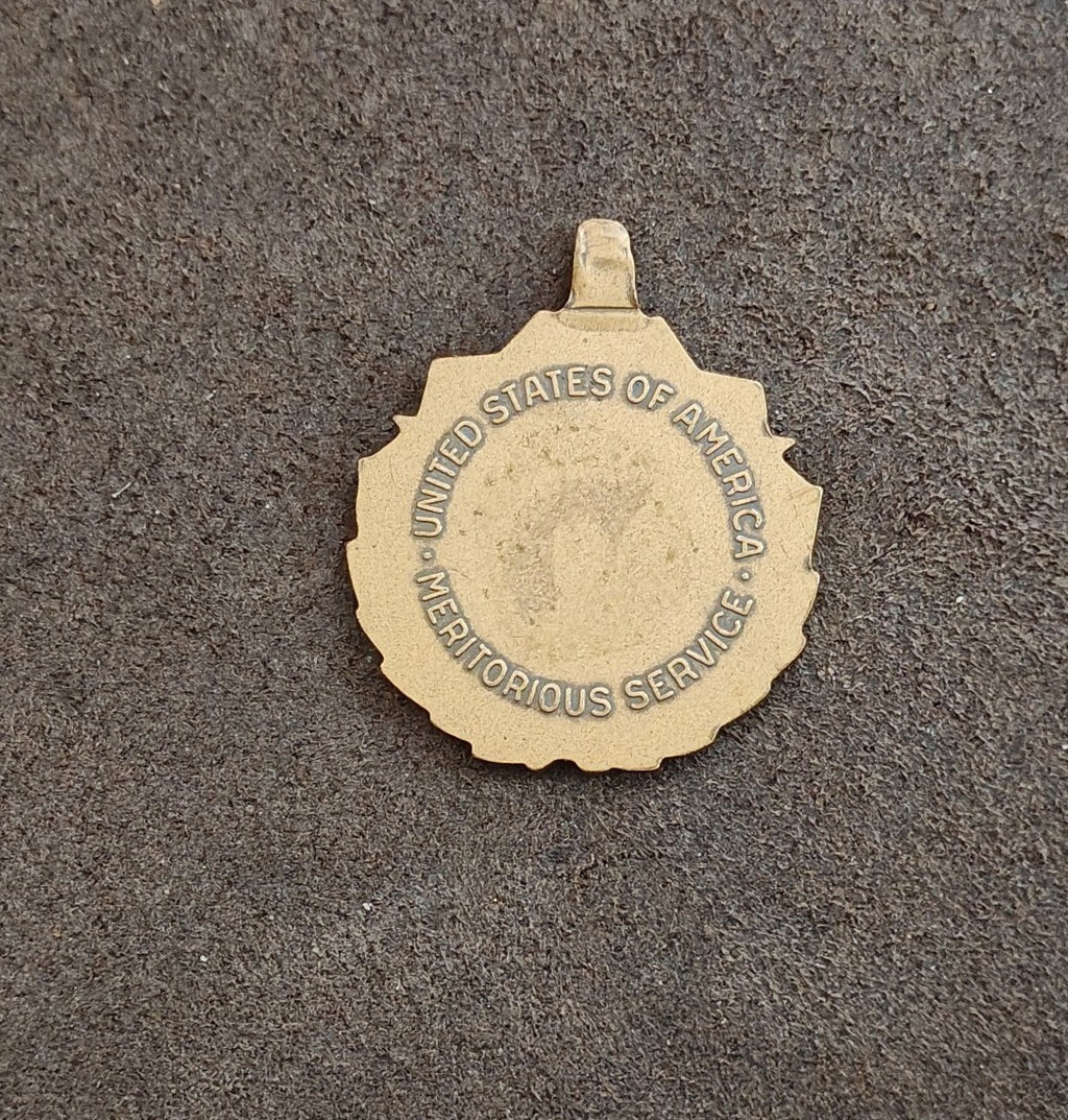 Vintage U.S. Meritorious Service Brass Medal