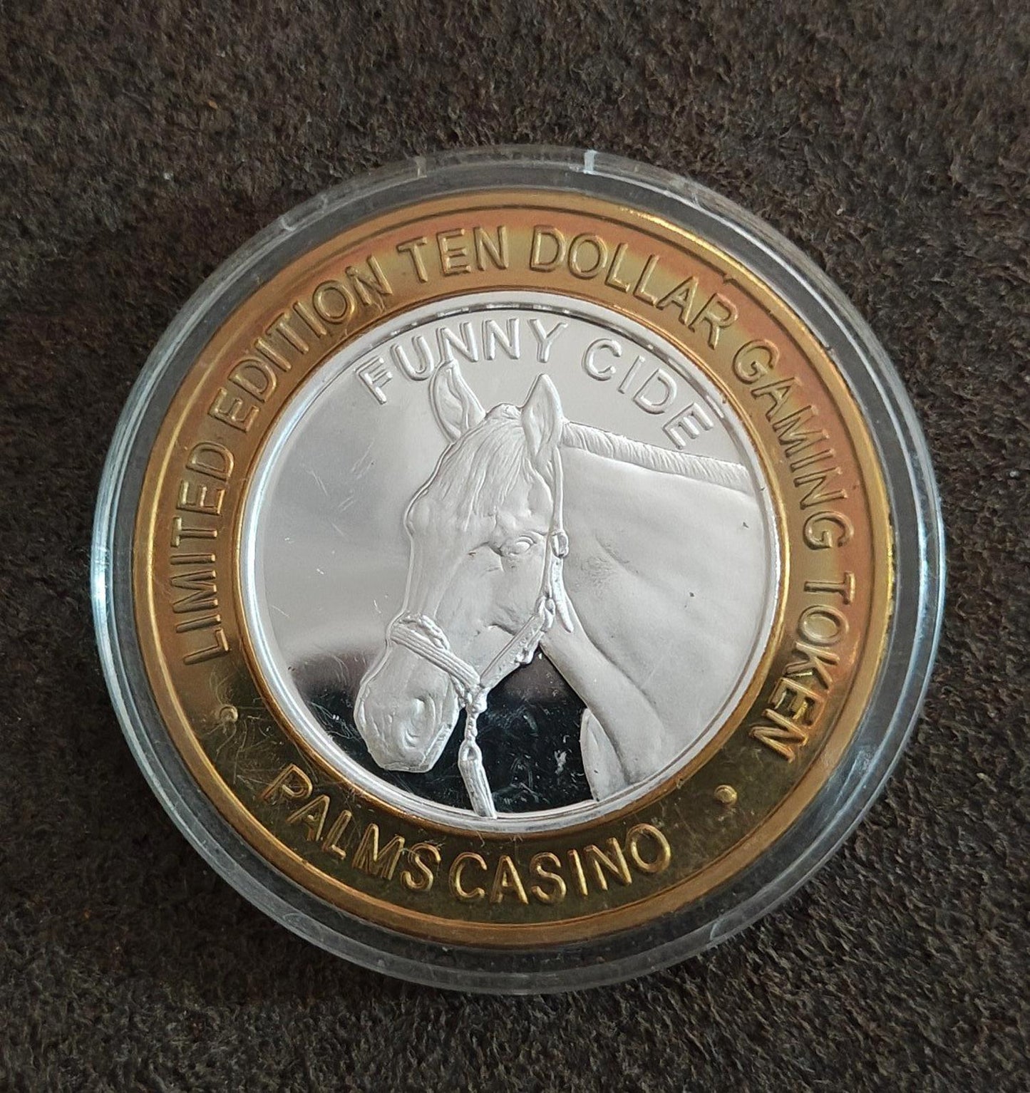 2003 Funny Cide Ten Dollar Palms Casino Las Vegas Gaming Token