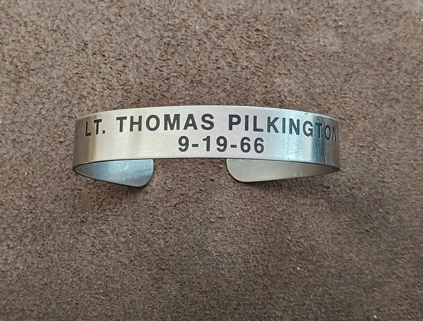 1960s Vintage POW/MIA Memorial Silver Tone Cuff Bracelet.