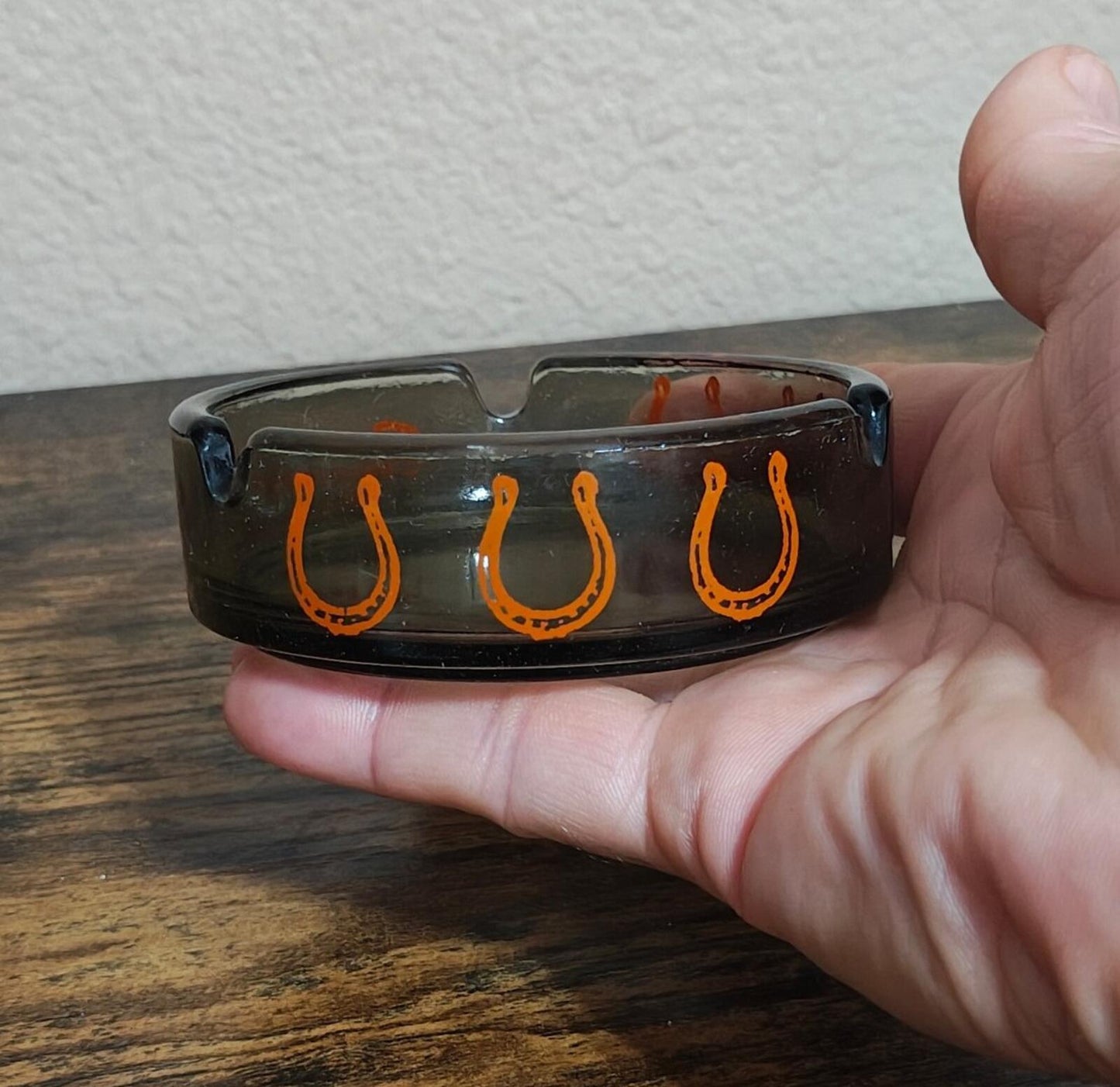 1970s Horseshoe Club Carson City Nevada Glass Ashtray