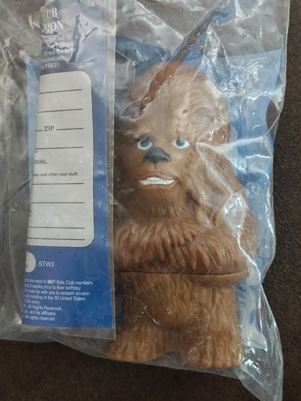 2005 Burger King Star Wars: The Complete Saga Kids Meal Chewbacca Toy New