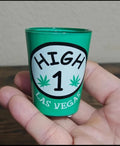 High 1 Las Vegas Green Shot Glass