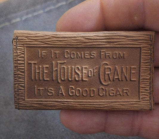 Cool Vintage Rare & HTF Early 1900s Leather House of Crane Cigar Leather Purse.