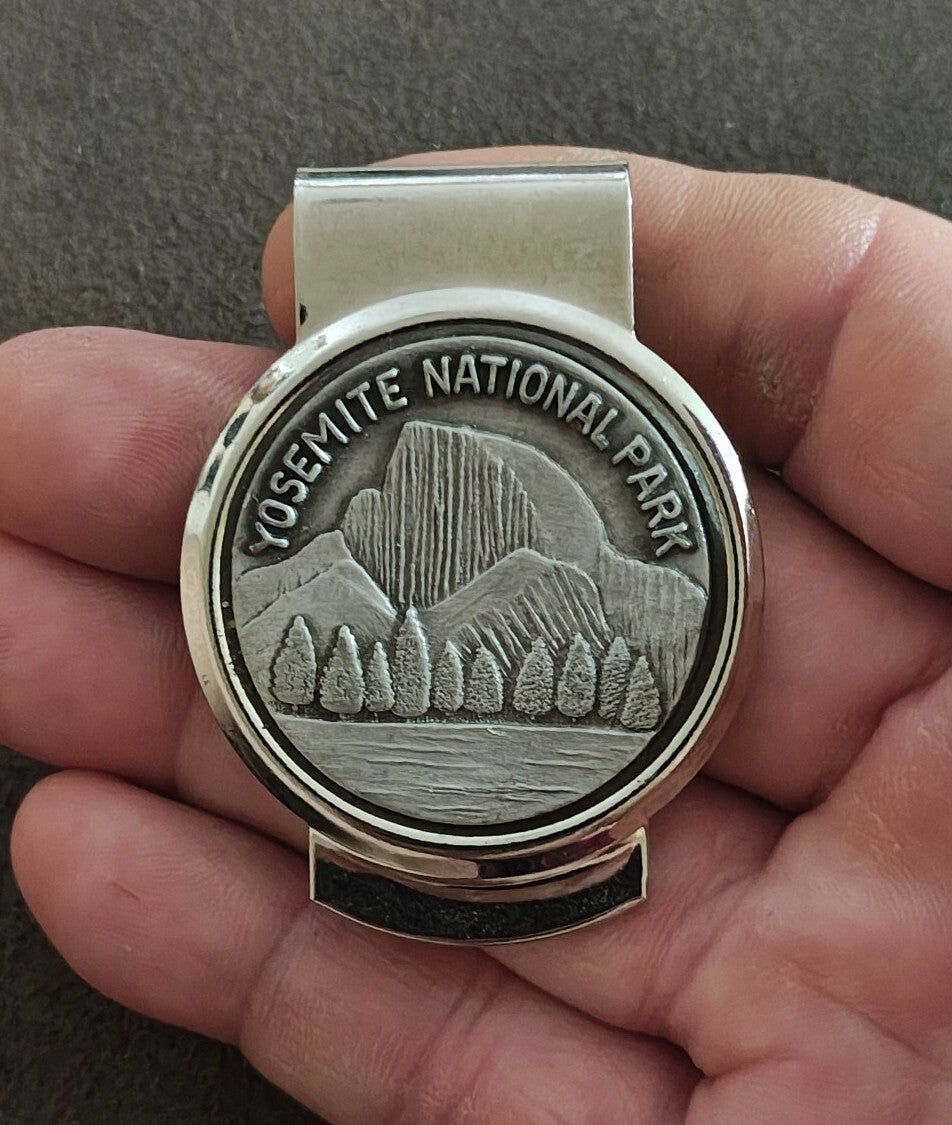 Yosemite National Park Souvenir Pewter & Silver Tone Money Clip