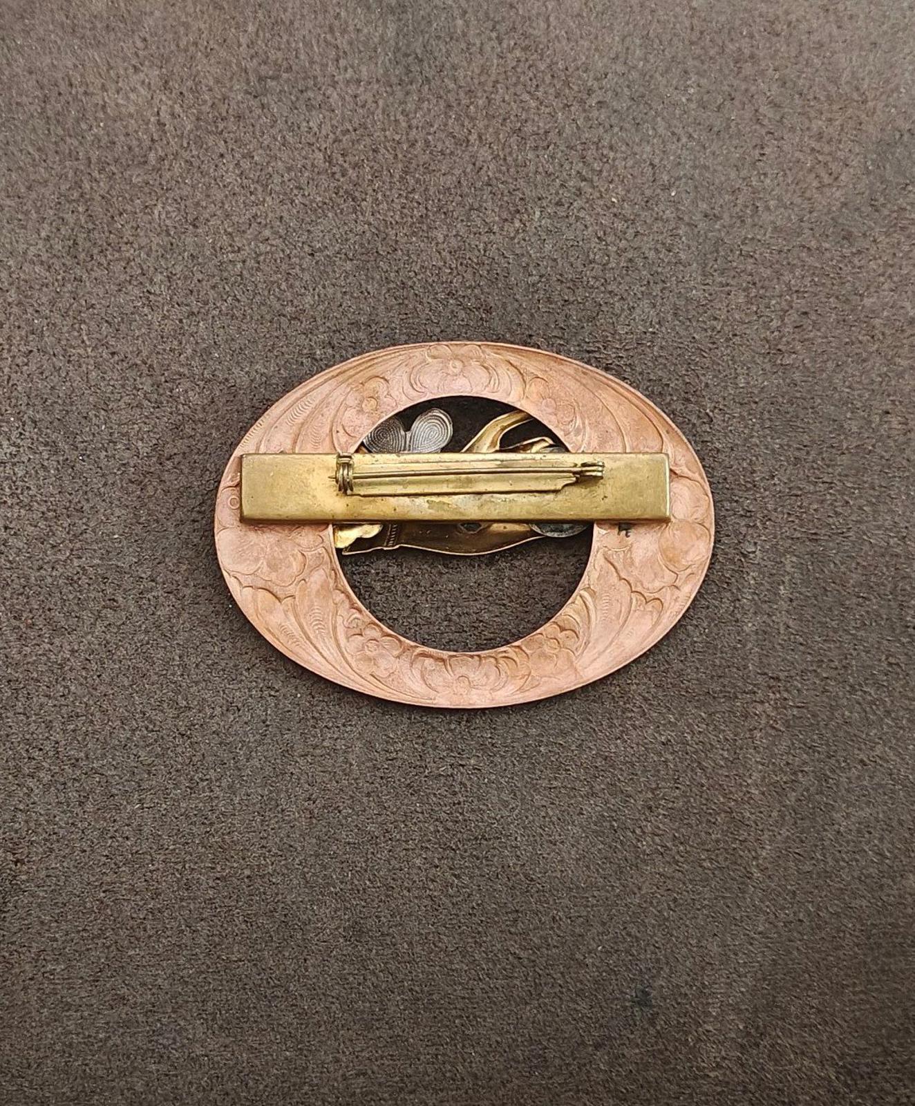 1940s/50s Steampunk Style Tricolor Brooch