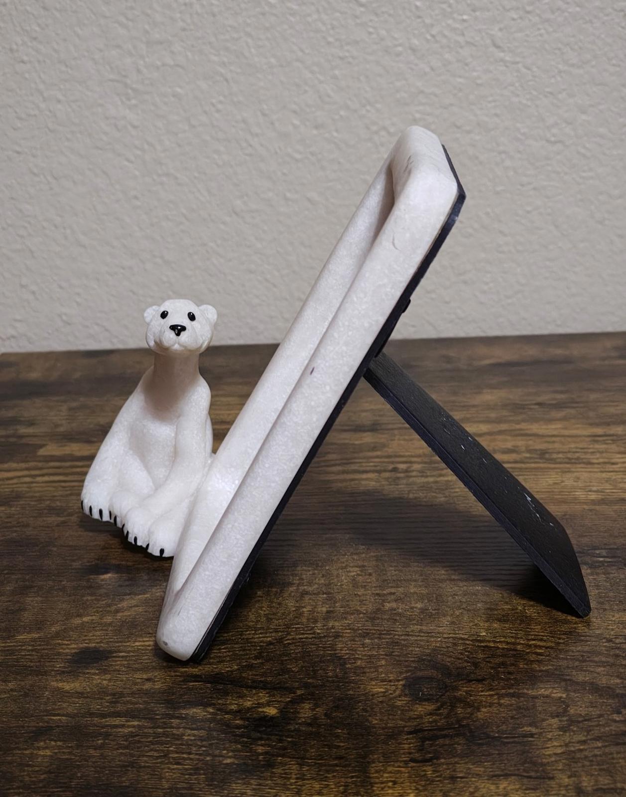 2001 Second Nature Quarry Critters Bear Figurine Picture Frame