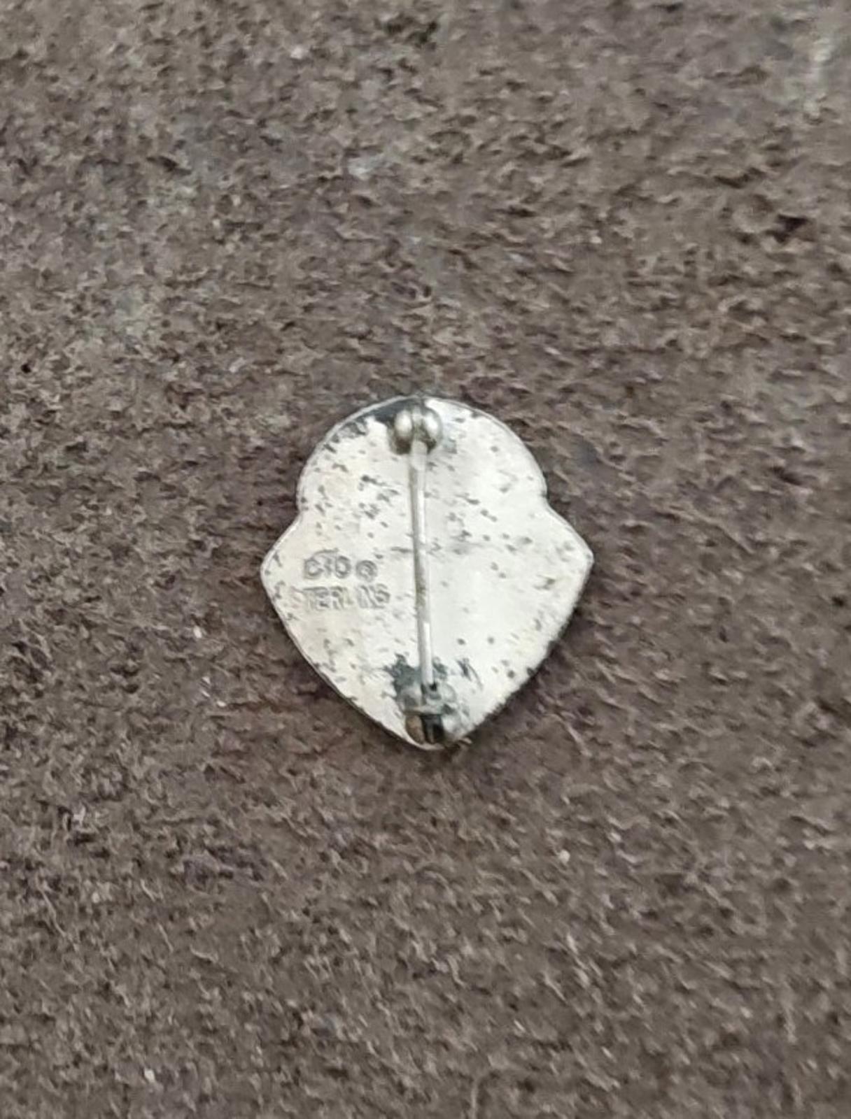 1970s Sterling Silver Boone Memorial Health Complex 20 Year Service Enamel Pin