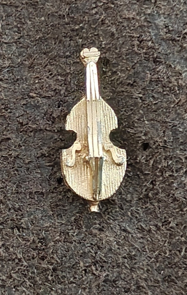 1950s/60s Swank Gold Tone Cello/Violin Tie Tack/Lapel Pin