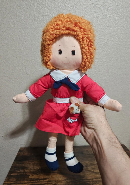 1982 Vintage Little Orphan Annie Rag Doll With Dog Sandy