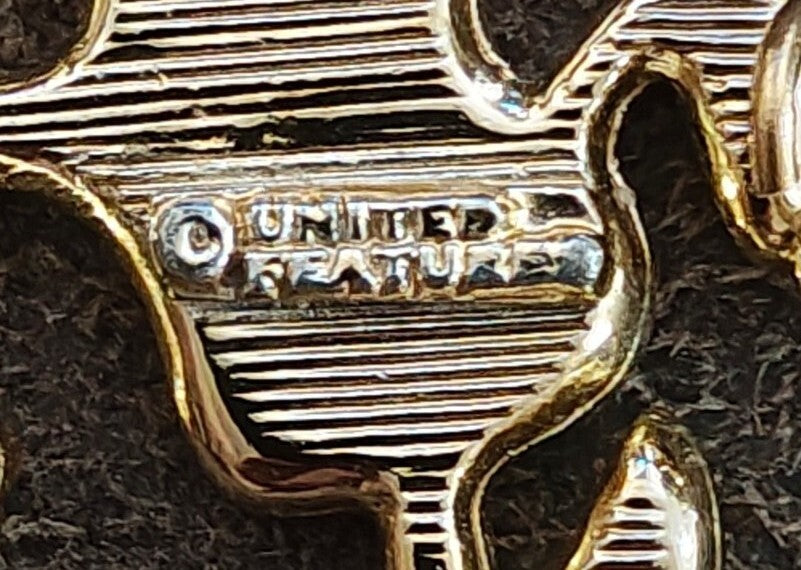 1970s Snoopy Gold Tone Enamel Charm Pendant