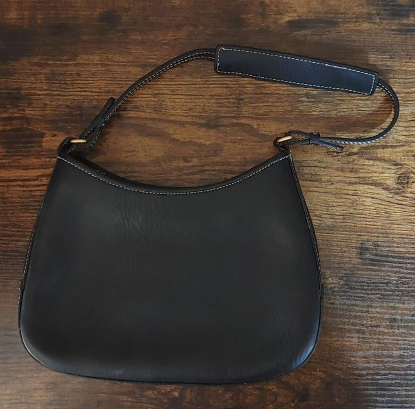 Nice Stitched Black Shoulder Bag/Purse